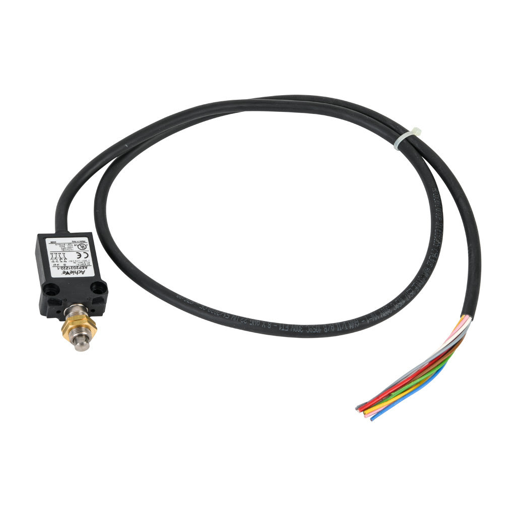 AchieVe compact limit switch, metal plunger with fixing nuts, (2) N.O./(2) N.C. contact(s), snap action, 25mm hole spacing, plastic, pigtail, 3.2ft/1m cable length, bottom exit.-AEP2G21Z22-1