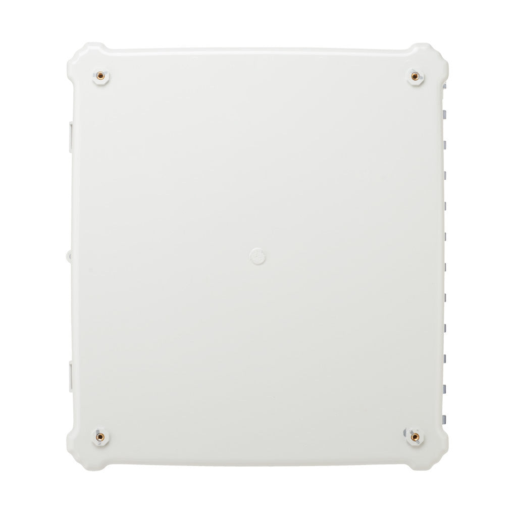 AttaBox Heartland series enclosure, NEMA 1/3R/4/4X/12, 18 x 16 x 10in (HxWxD), wall mount, polycarbonate, Pantone 7541 C light gray, smoked polycarbonate single-door, stainless steel quick-release latch.-AH181610CSS