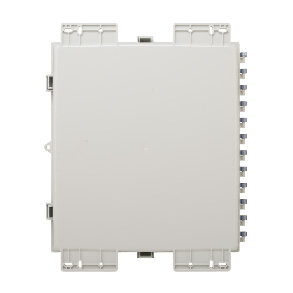 AttaBox Heartland SL series enclosure, NEMA 1/3R/4/4X/12, 18 x 16 x 4in (HxWxD), wall mount, polycarbonate, Pantone 7541 C light gray, single-door, polycarbonate quick-release latch.-AH18164