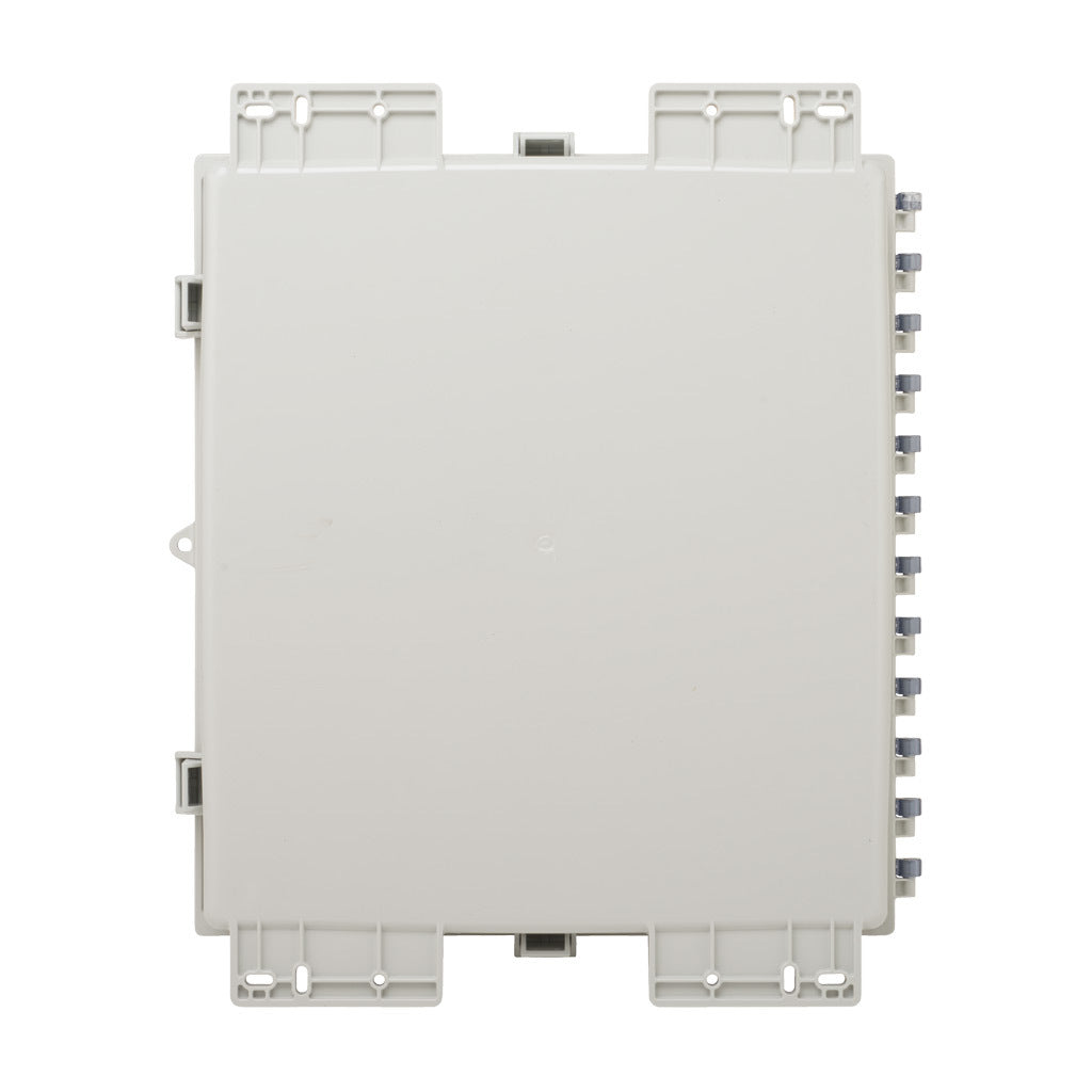 AttaBox Heartland SL series enclosure, NEMA 1/3R/4/4X/12, 18 x 16 x 4in (HxWxD), wall mount, polycarbonate, Pantone 7541 C light gray, smoked polycarbonate single-door, polycarbonate quick-release latch.-AH18164C