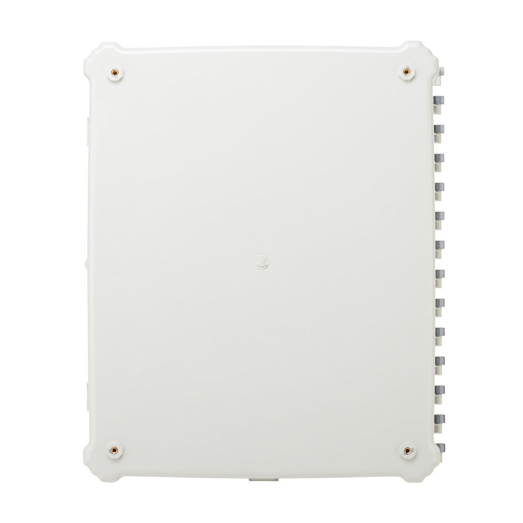 AttaBox Heartland series enclosure, NEMA 1/3R/4/4X/12, 20 x 16 x 8in (HxWxD), wall mount, polycarbonate, Pantone 7541 C light gray, smoked polycarbonate single-door, stainless steel quick-release latch.-AH20168CSS