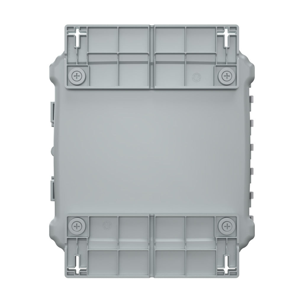 AttaBox Heartland series enclosure, NEMA 1/3R/4/4X/12, 10 x 10 x 6in (HxWxD), wall mount, polycarbonate, Pantone 7541 C light gray, smoked polycarbonate single-door, polycarbonate quick-release latch.-AHF10106C
