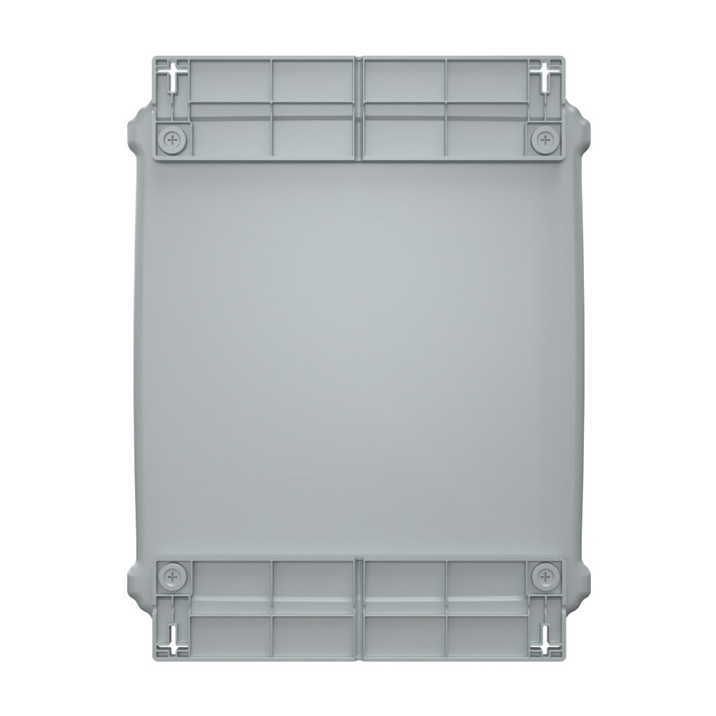 AttaBox Heartland series enclosure, NEMA 1/3R/4/4X/12, 16 x 14 x 8in (HxWxD), wall mount, polycarbonate, Pantone 7541 C light gray, smoked polycarbonate single-door, polycarbonate quick-release latch.-AHF16148C