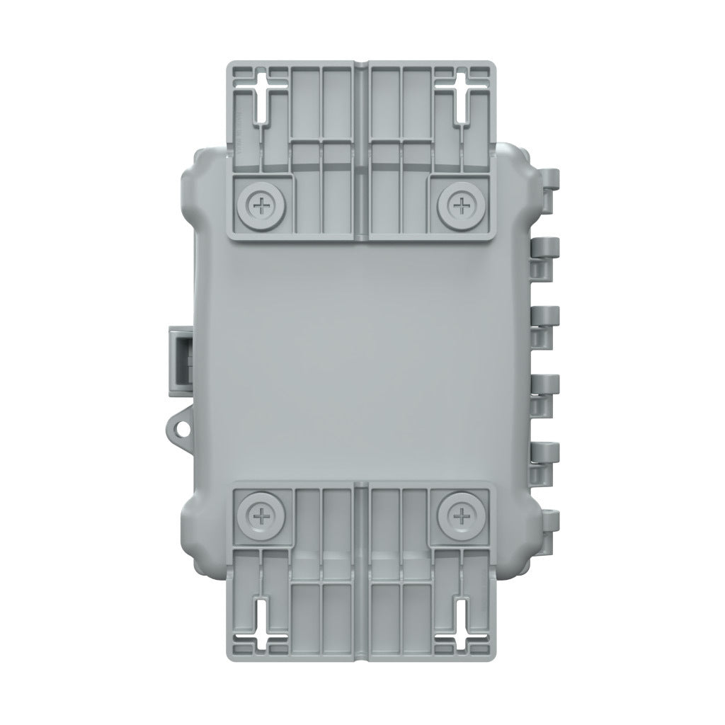 AttaBox Heartland series enclosure, NEMA 1/3R/4/4X/12, 8 x 6 x 4in (HxWxD), wall mount, polycarbonate, Pantone 7541 C light gray, single-door, polycarbonate quick-release latch.-AHF864
