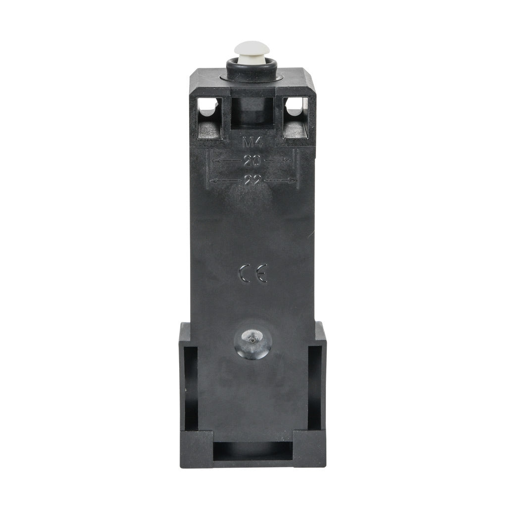 AchieVe IEC limit switch, plastic plunger, (2) N.C. contact(s), snap action, solenoid or manual reset, 20-22mm hole spacing, plastic, (2) PG11 and (1) 1/2in NPT cable entries.-AHP2R002J02-024