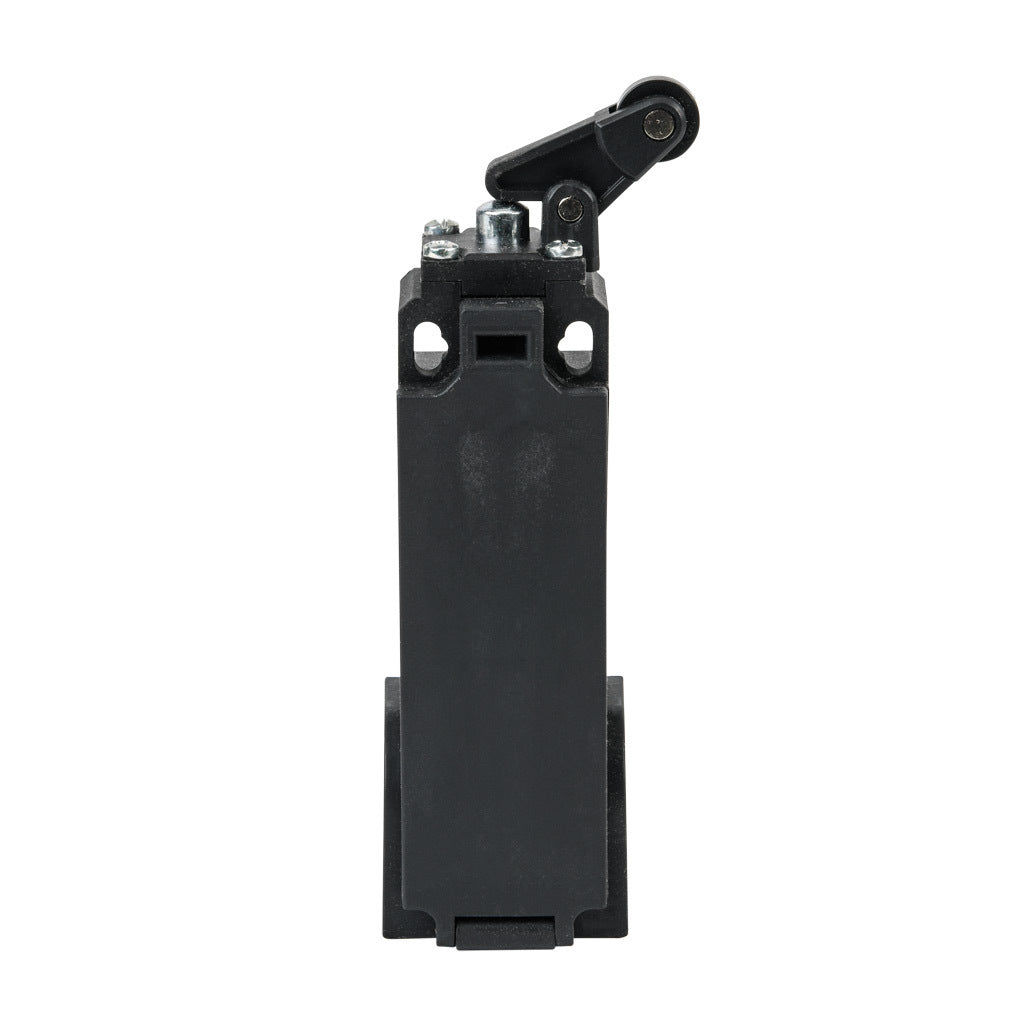 AchieVe IEC limit switch, one-way vertical lever with 12.5mm plastic roller, 90-degree adjustable head, (2) N.C. contact(s), snap action, solenoid reset, 20-22mm hole spacing, plastic, (2) PG11 and (1) 1/2in NPT cable entries.-AHP2T32J02-024