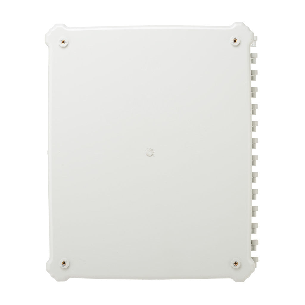 AttaBox Heartland series enclosure, with shelf, NEMA 1/3R/4/4X/12, 20 x 16 x 8in (HxWxD), wall mount, polycarbonate, Pantone 7541 C light gray, single-door, polycarbonate quick-release latch.-AHWD20168