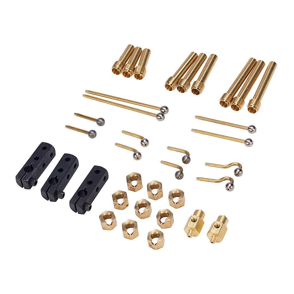 NITRA pneumatic air jet set, 35 pieces, brass.-AJS-35