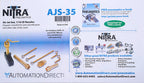 NITRA pneumatic air jet set, 35 pieces, brass.-AJS-35