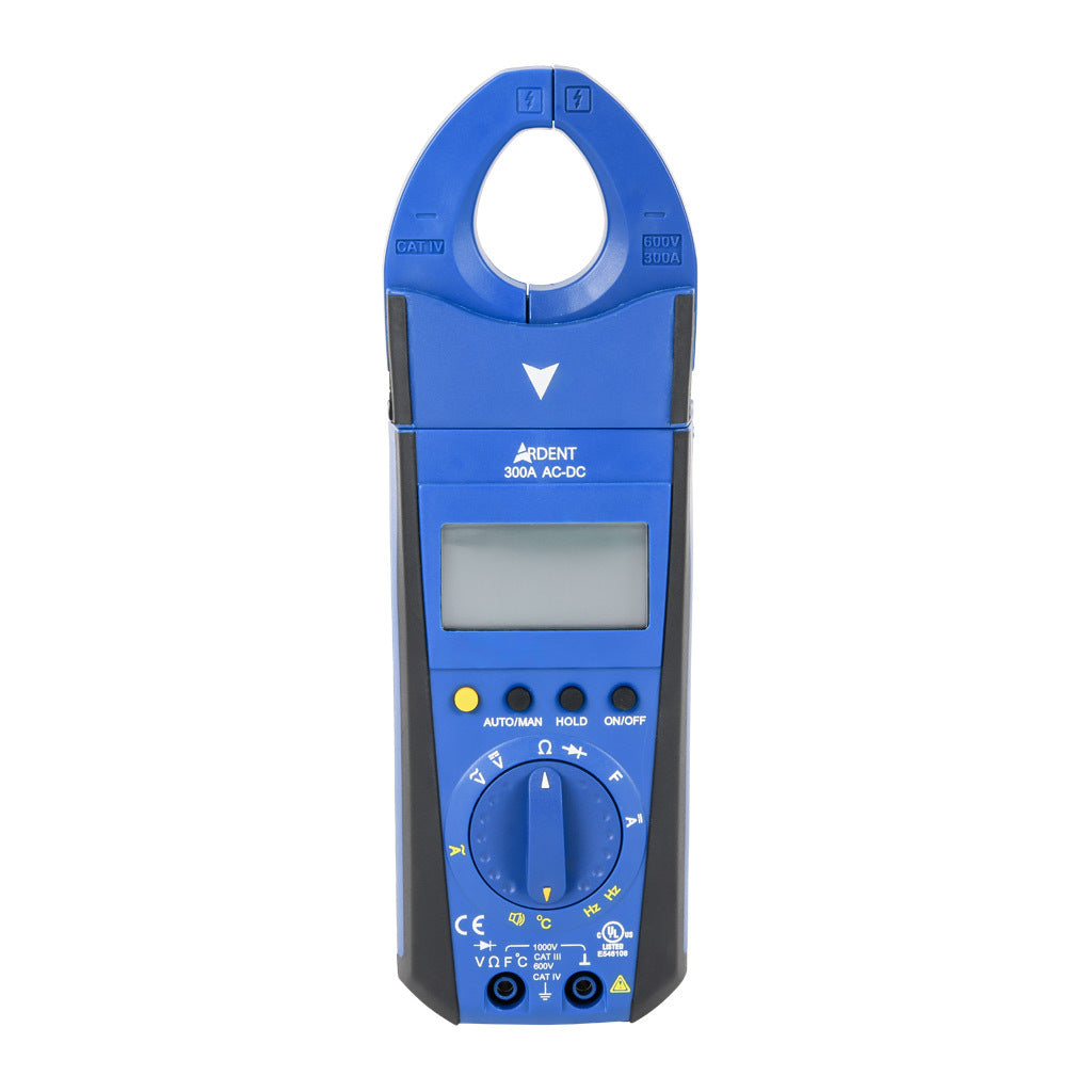 ARDENT clamp meter, AC/DC voltage, AC/DC current, resistance, capacitance, frequency and temperature, 300A, CAT IV 600V/CAT lll 1000V, True RMS.-ARD-CM300ACDC
