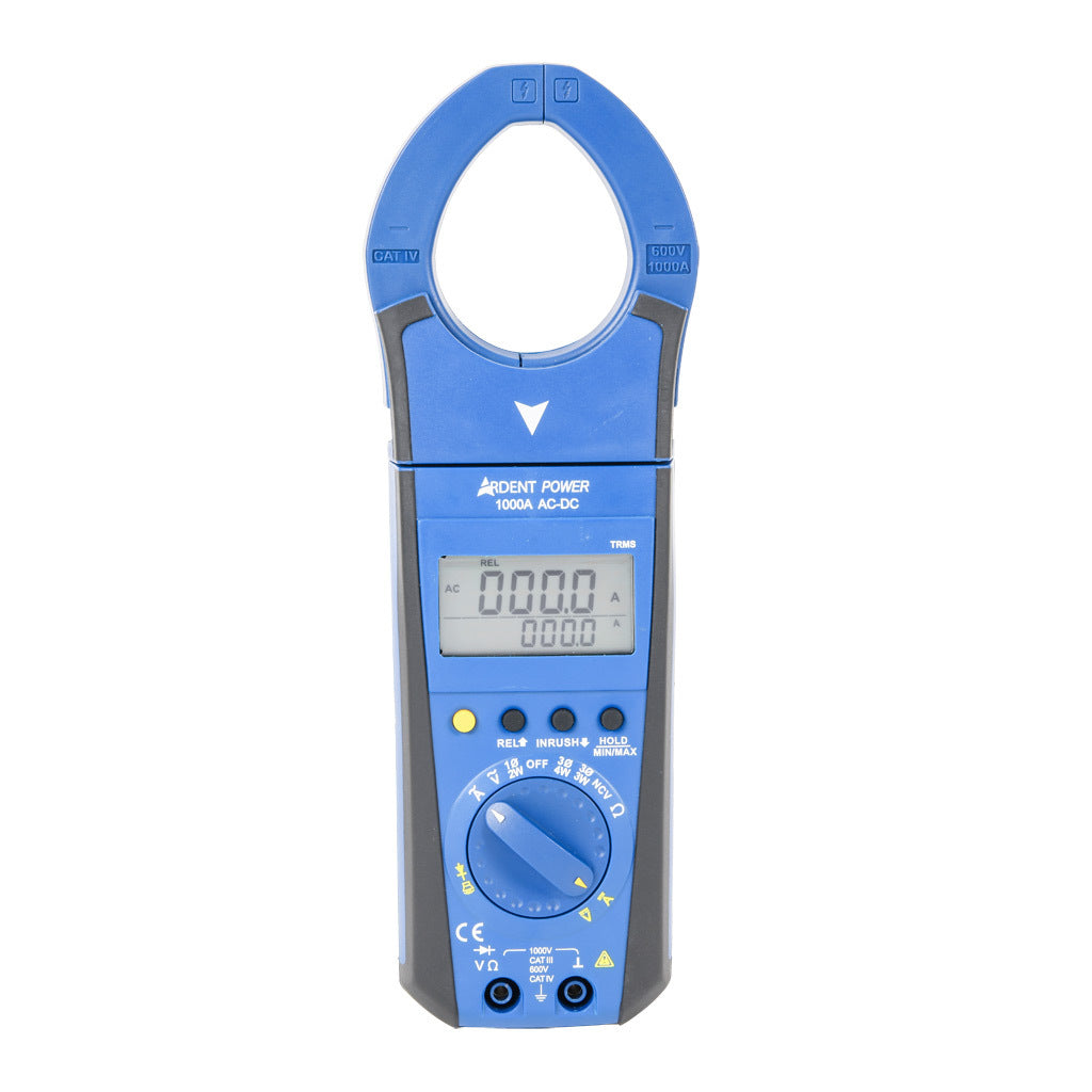 ARDENT clamp meter, AC/DC voltage, AC/DC current, power, resistance and temperature, 1000A, CAT IV 600V/CAT lll 1000V.-ARD-CMP1000ACDC