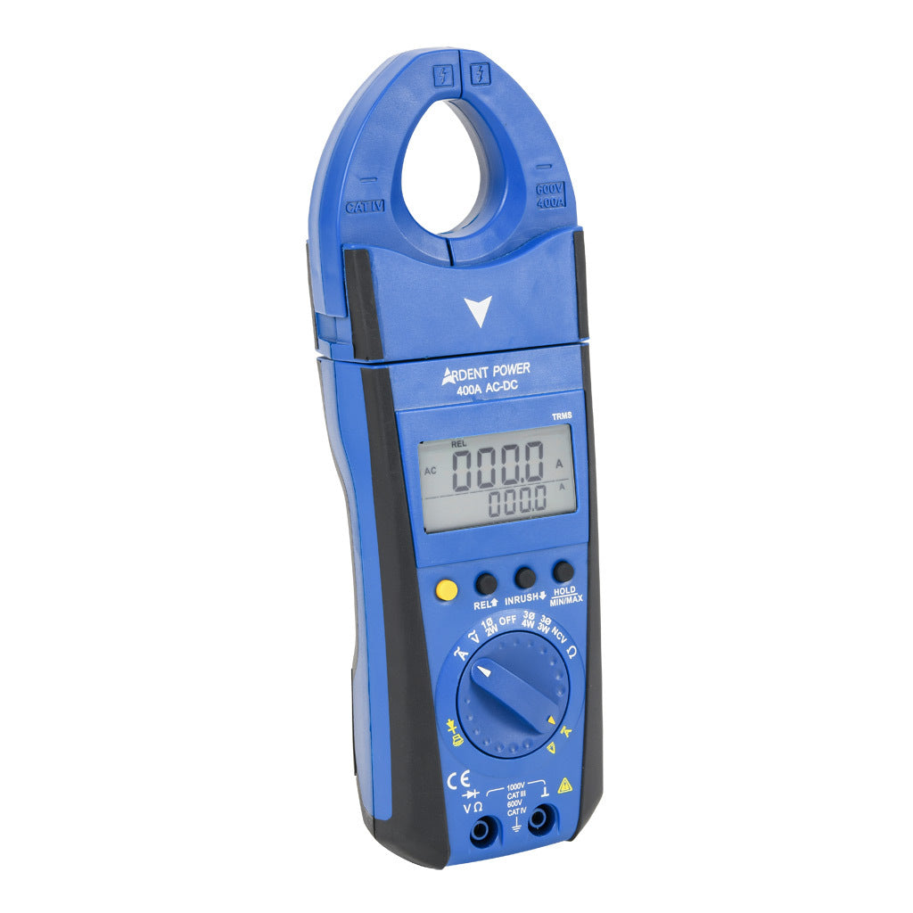 ARDENT clamp meter, AC/DC voltage, AC/DC current, power, resistance and temperature, 400A, CAT IV 600V/CAT lll 1000V.-ARD-CMP400ACDC