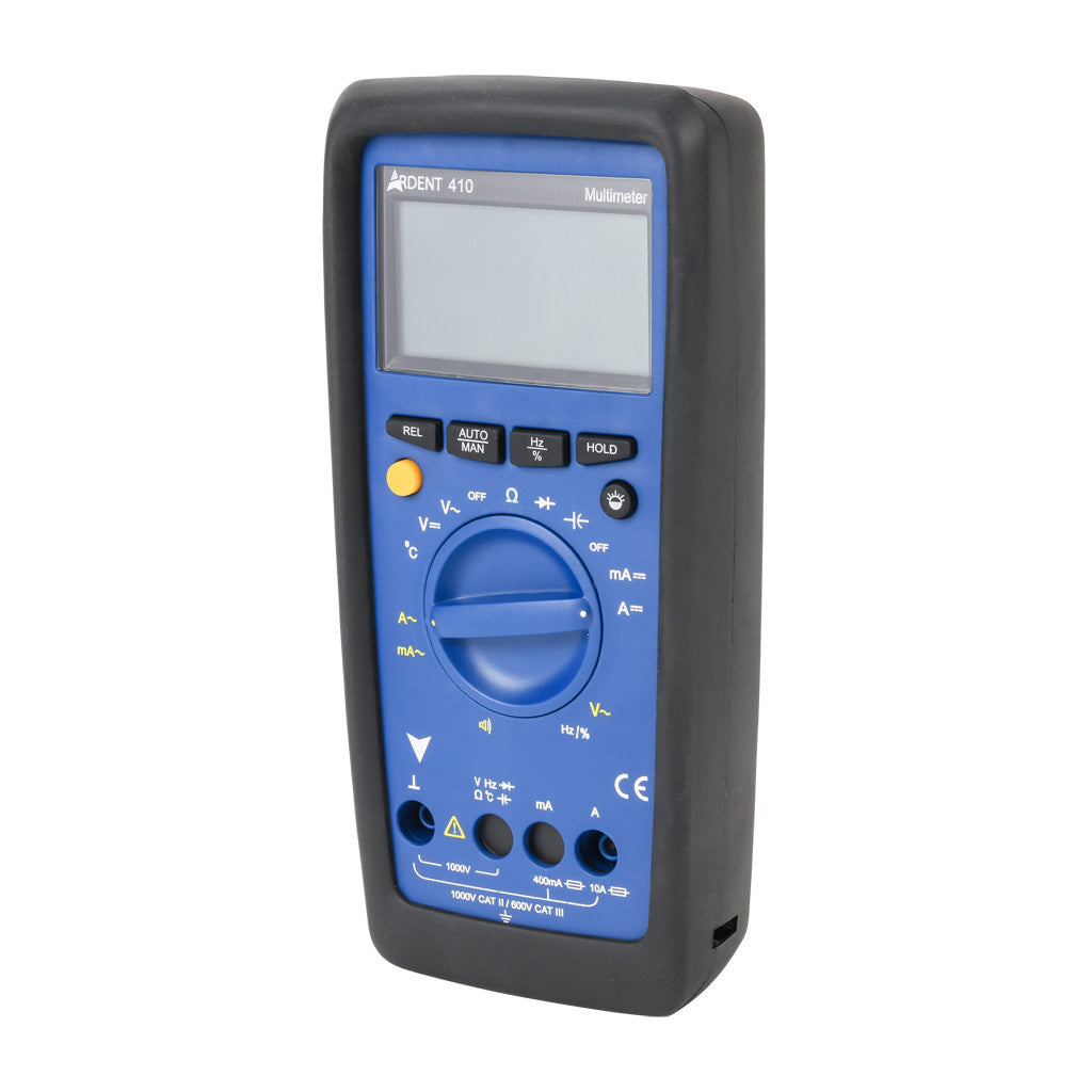 ARDENT multimeter, AC/DC voltage, AC/DC current, resistance, continuity, capacitance, frequency and temperature, 10A, CAT III 600V/CAT II 1000V.-ARD-MM410