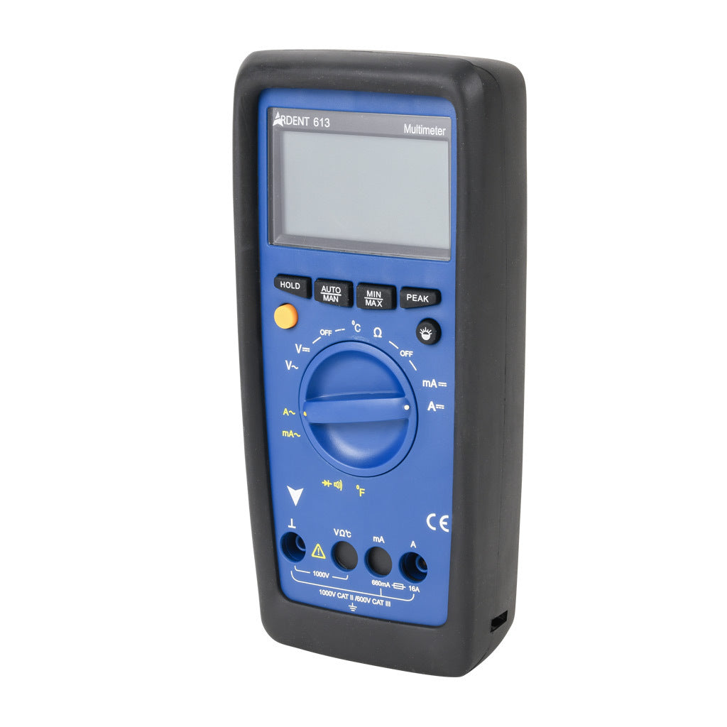 ARDENT multimeter, AC/DC voltage, AC/DC current, resistance, continuity and temperature, 16A, CAT IV 600V/CAT lll 1000V.-ARD-MM613