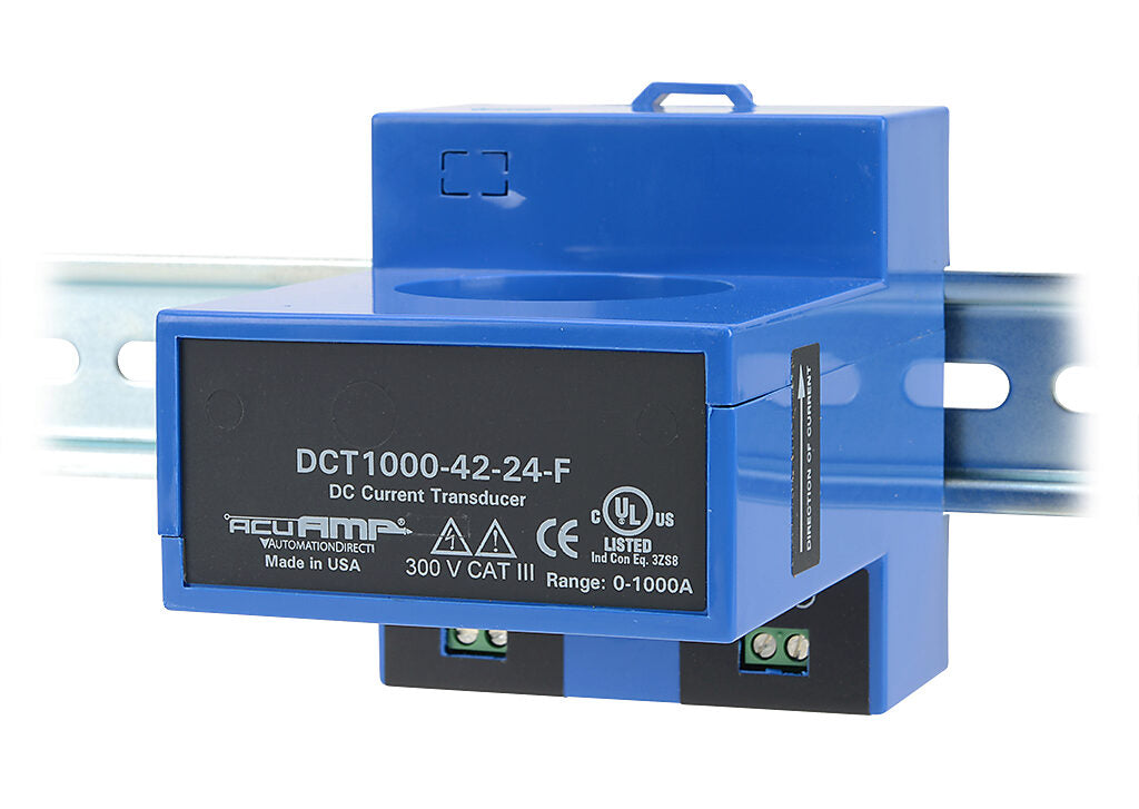 AcuAMP DC current transducer, large aperture fixed core, 0-1000A sensing range, 4-20 mA output.-DCT1000-42-24-F