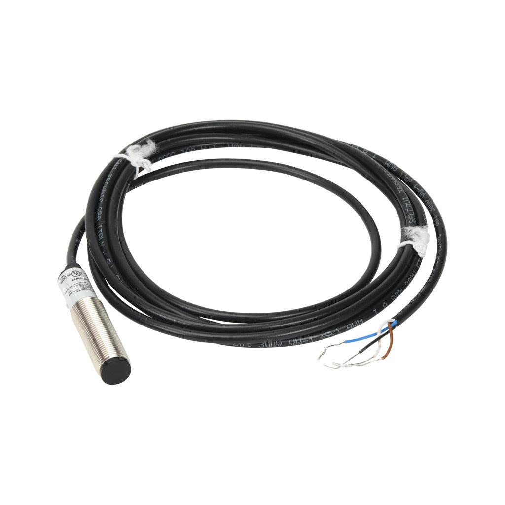 AchieVe photoelectric sensor, tubular, threaded, diffuse, infrared, 300mm sensing distance, selectable light-on/dark-on, PNP, 1 kHz switching frequency, teach-in button, metal housing, pigtail.-FDM7-0P-1A