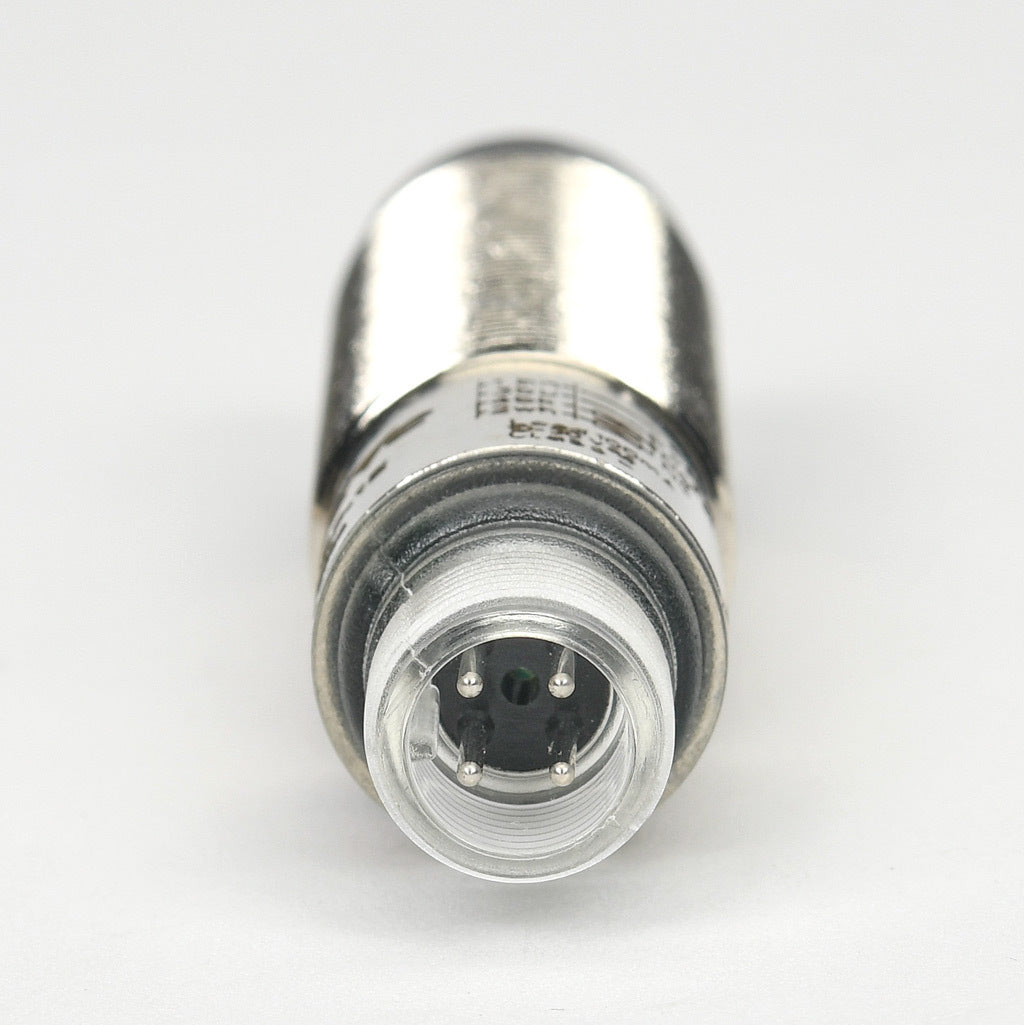 AchieVe photoelectric sensor, tubular, threaded, nickel-plated brass housing, through-beam receiver, 0.05-50m sensing distance, 10-30 VDC operating voltage, complementary light-on/dark-on, PNP, 4-wire, 4-pin M12 quick-disconnect.-FKLD-BP-1E