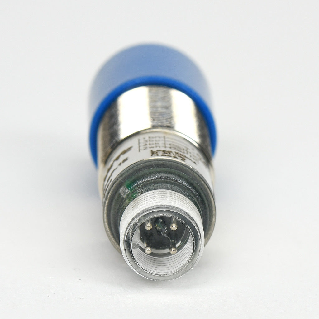 AchieVe photoelectric sensor, tubular, threaded, diffuse with background suppression, 30-150mm sensing distance, complementary light-on/dark-on, PNP, potentiometer, 1.5 kHz switching frequency, 4-pin M12 quick-disconnect.-FKLW-BP-1E