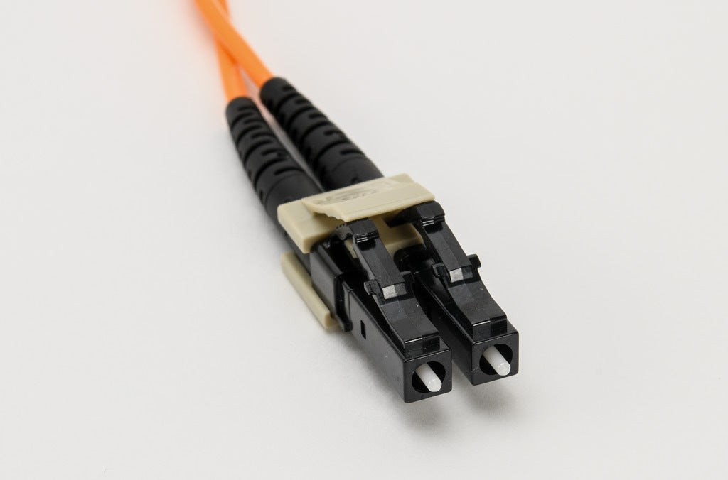 AchieVe OM1 multi-mode fiber optic Ethernet patch cable, LC duplex to LC duplex, 3.2ft/1m cable length, orange. For use with 10/100/1000 Mbps networks.-FOM-OM1-LCLC-001