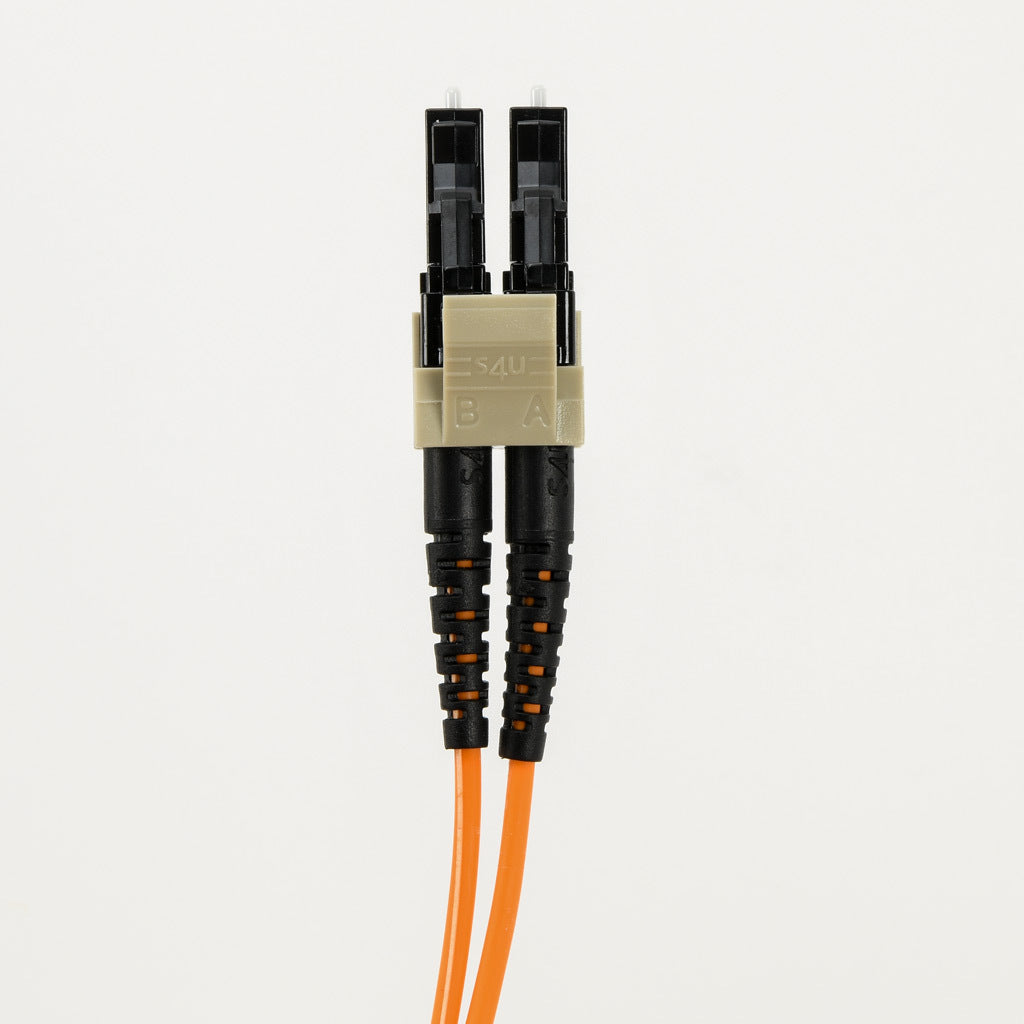 AchieVe OM1 multi-mode fiber optic Ethernet patch cable, LC duplex to LC duplex, 9.8ft/3m cable length, orange. For use with 10/100/1000 Mbps networks.-FOM-OM1-LCLC-003