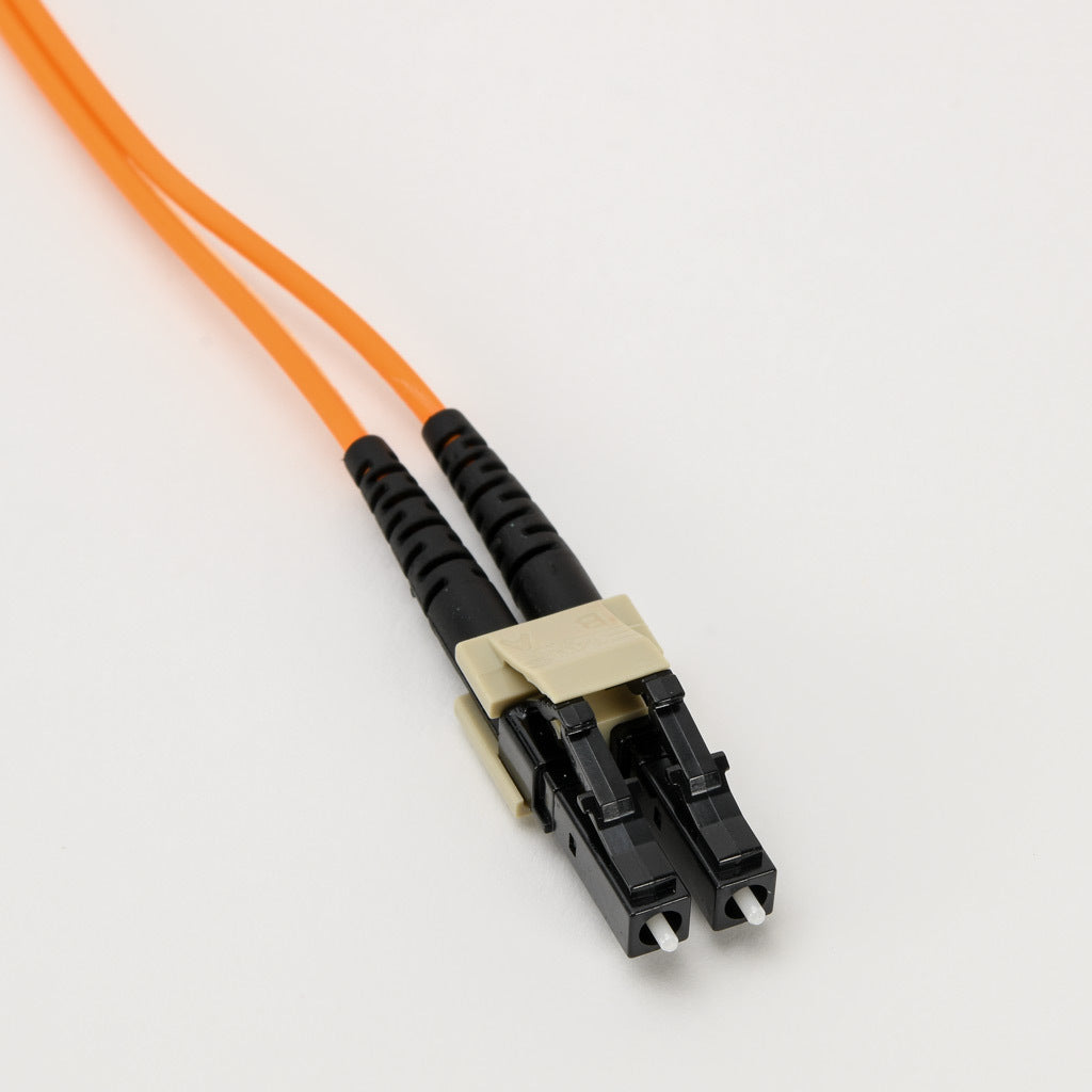 AchieVe OM1 multi-mode fiber optic Ethernet patch cable, LC duplex to LC duplex, 16.4ft/5m cable length, orange. For use with 10/100/1000 Mbps networks.-FOM-OM1-LCLC-005