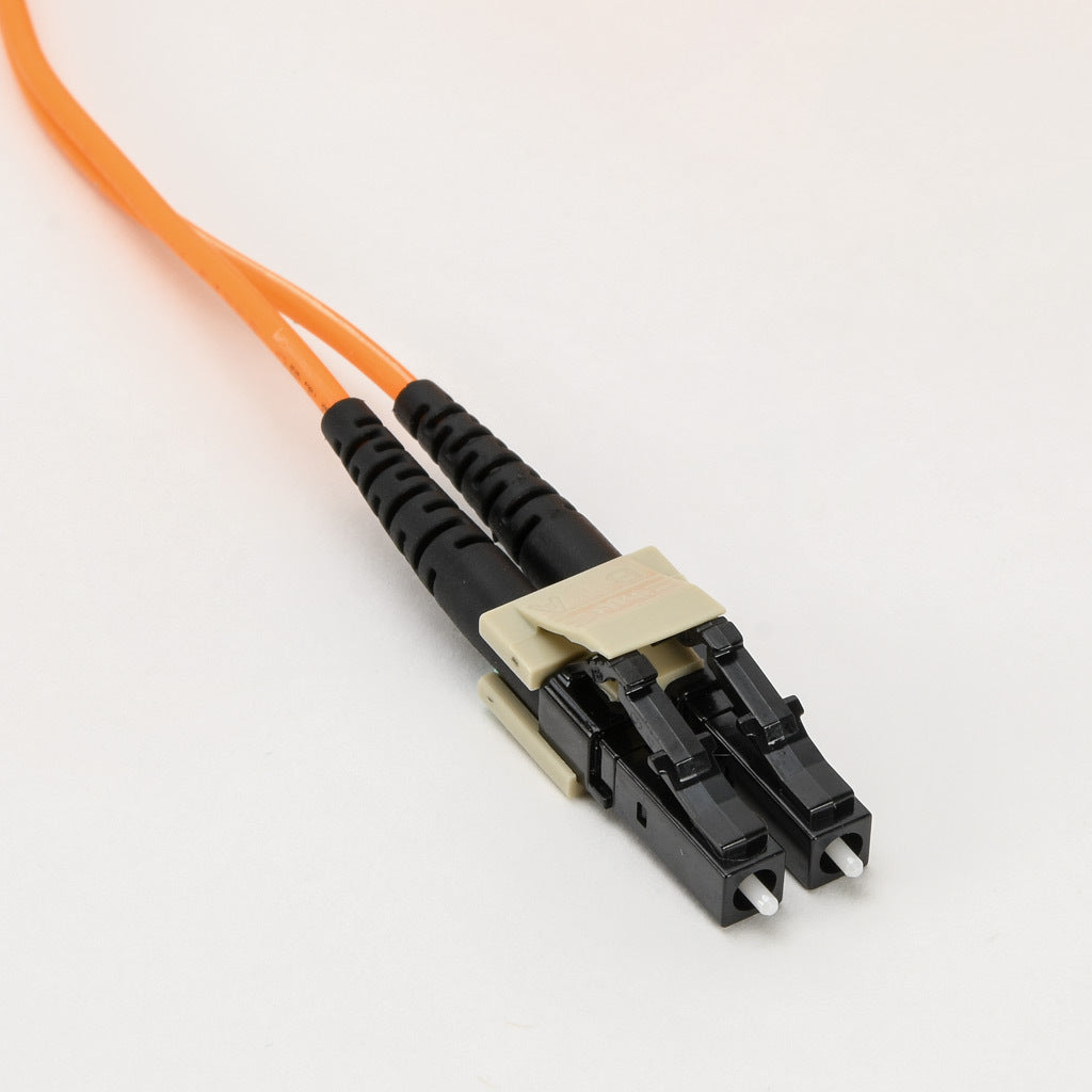 AchieVe OM1 multi-mode fiber optic Ethernet patch cable, LC duplex to ST duplex, 3.2ft/1m cable length, orange. For use with 10/100/1000 Mbps networks.-FOM-OM1-LCST-001