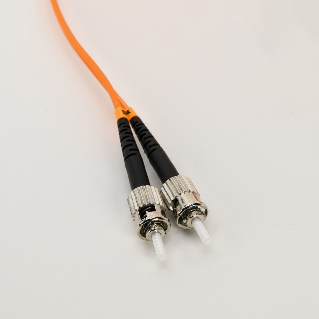 AchieVe OM1 multi-mode fiber optic Ethernet patch cable, LC duplex to ST duplex, 32.8ft/10m cable length, orange. For use with 10/100/1000 Mbps networks.-FOM-OM1-LCST-010