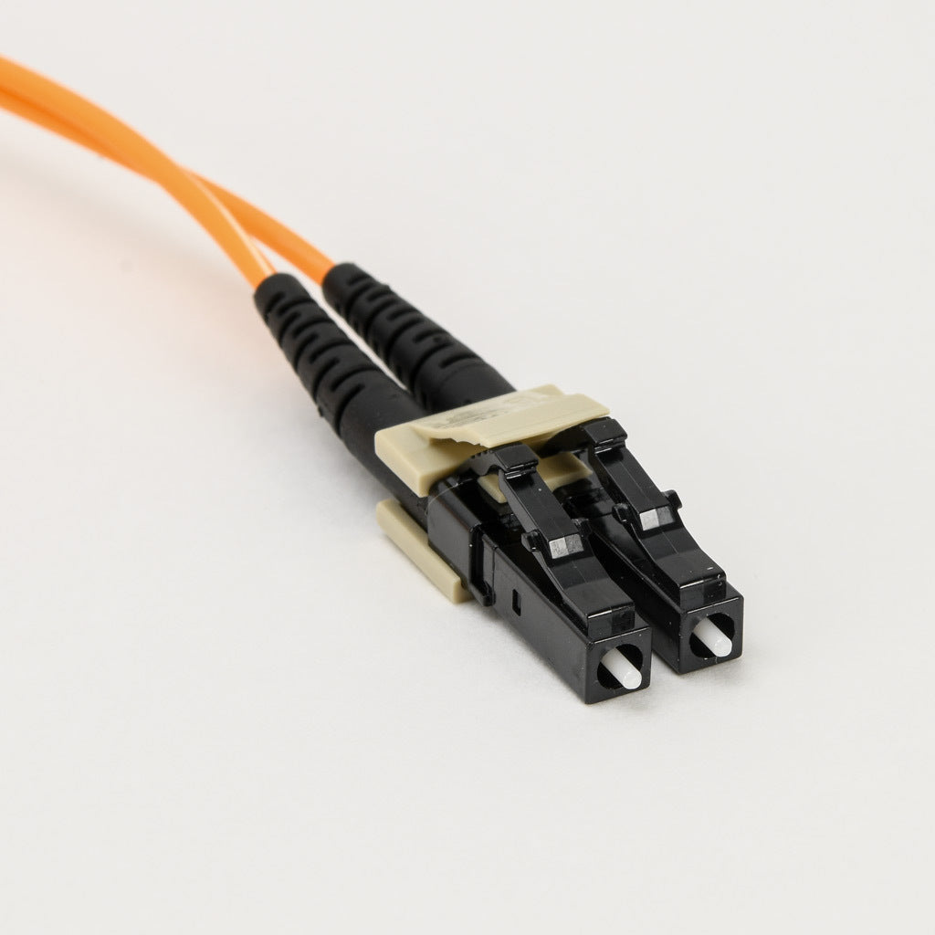AchieVe OM1 multi-mode fiber optic Ethernet patch cable, SC duplex to LC duplex, 3.2ft/1m cable length, orange. For use with 10/100/1000 Mbps networks.-FOM-OM1-SCLC-001