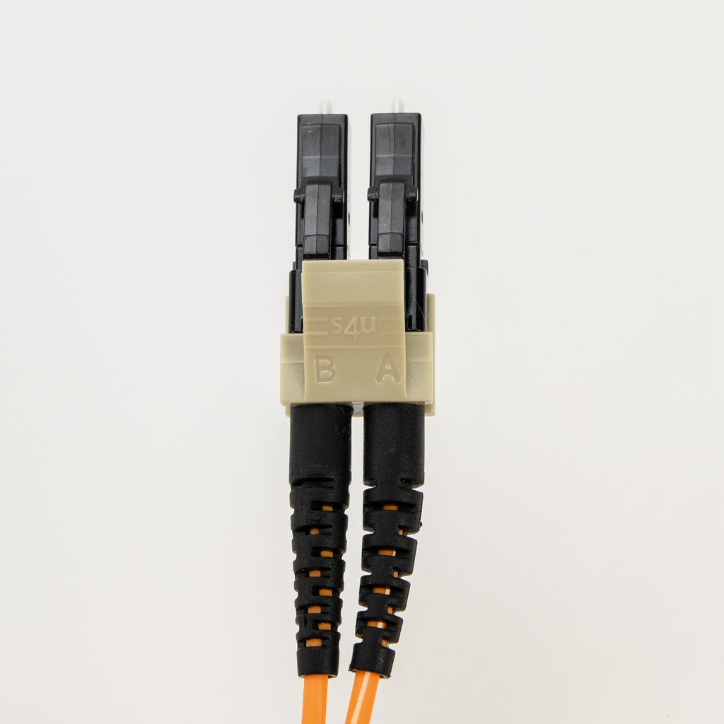 AchieVe OM1 multi-mode fiber optic Ethernet patch cable, SC duplex to LC duplex, 3.2ft/1m cable length, orange. For use with 10/100/1000 Mbps networks.-FOM-OM1-SCLC-001