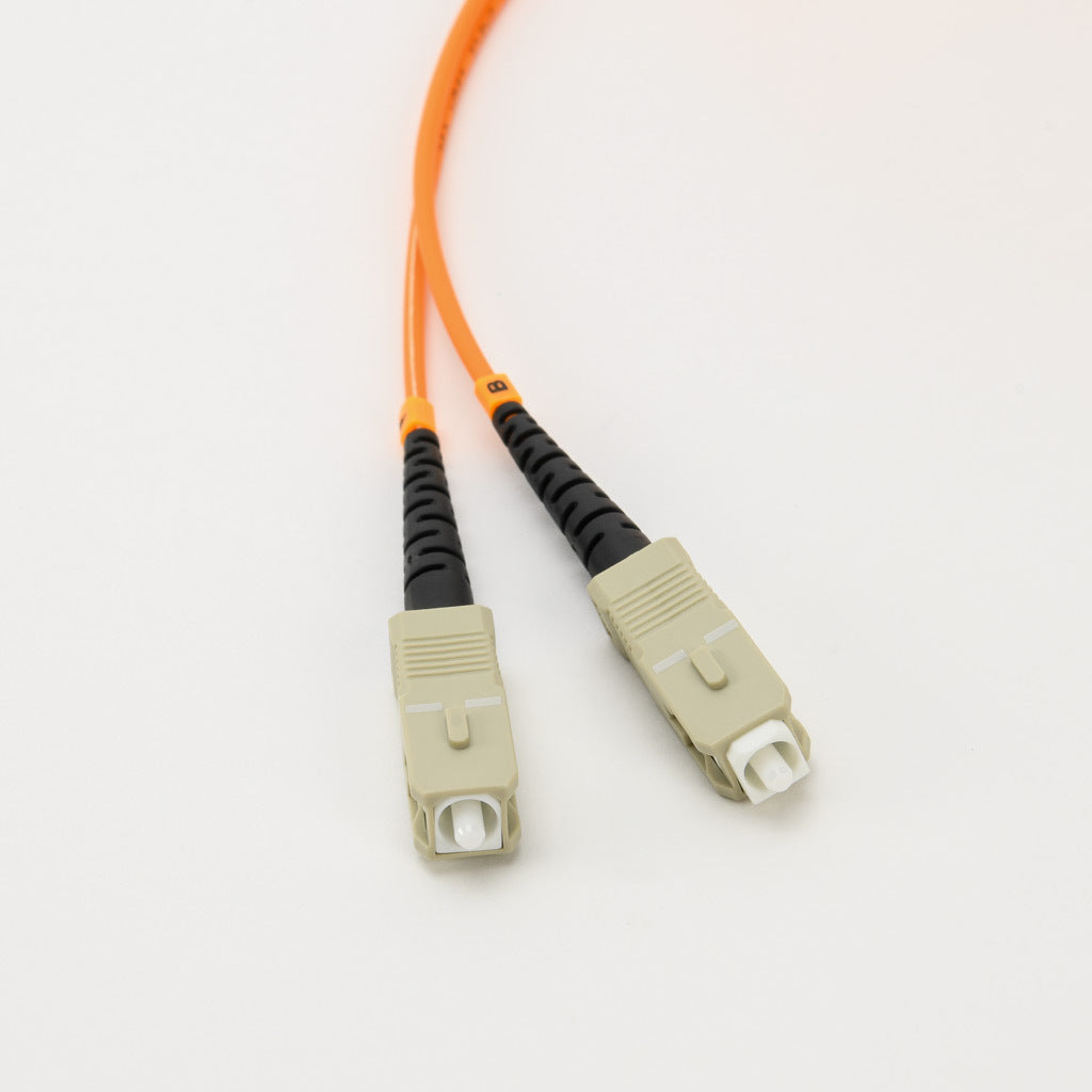 AchieVe OM1 multi-mode fiber optic Ethernet patch cable, SC duplex to LC duplex, 16.4ft/5m cable length, orange. For use with 10/100/1000 Mbps networks.-FOM-OM1-SCLC-005