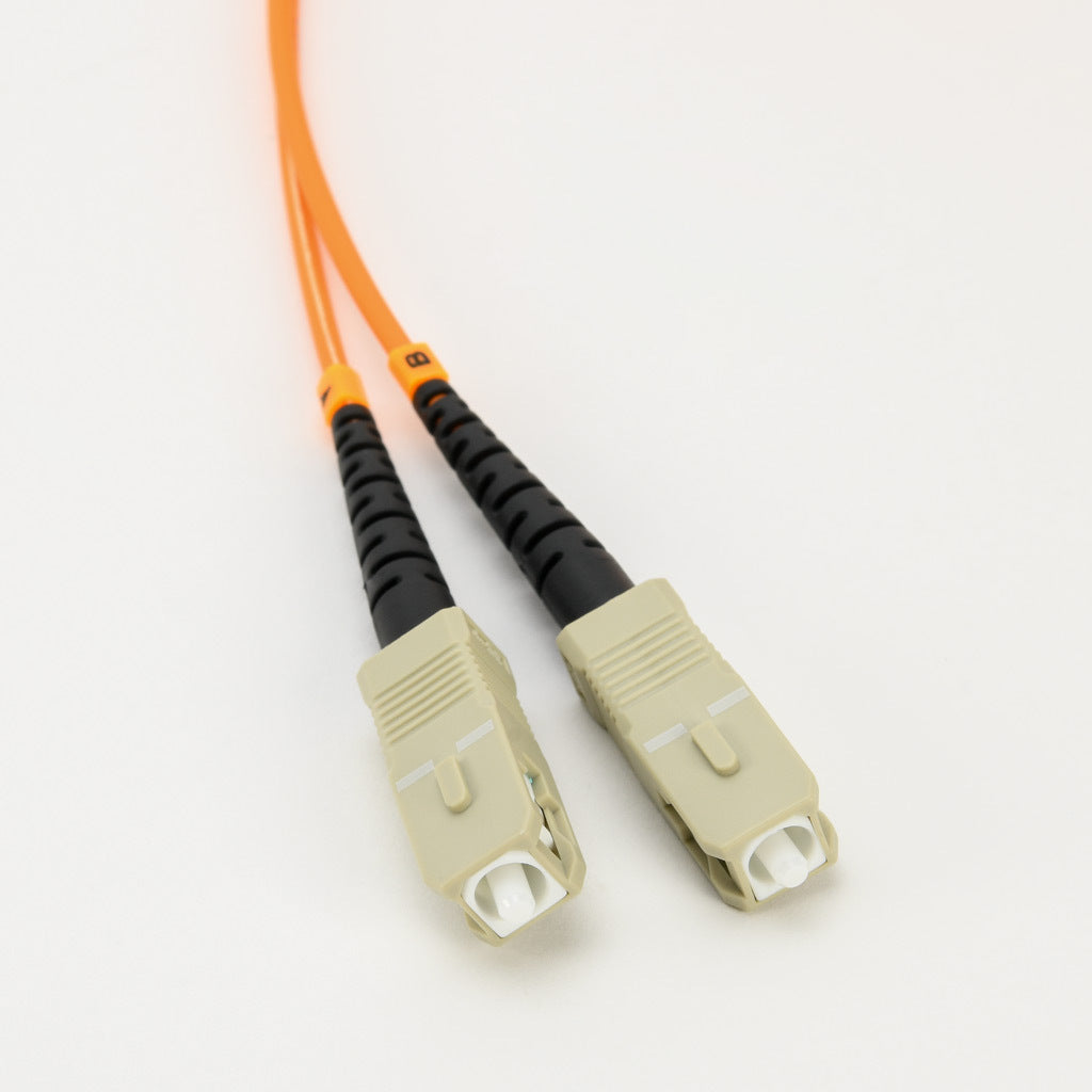 AchieVe OM1 multi-mode fiber optic Ethernet patch cable, SC duplex to LC duplex, 32.8ft/10m cable length, orange. For use with 10/100/1000 Mbps networks.-FOM-OM1-SCLC-010