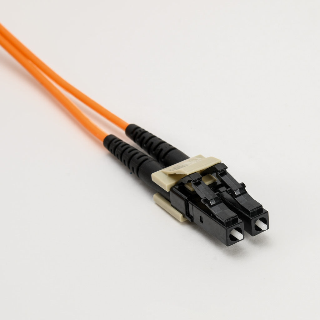 AchieVe OM2 multi-mode fiber optic Ethernet patch cable, SC duplex to LC duplex, 3.2ft/1m cable length, orange. For use with 1/10 Gbps networks.-FOM-OM2-SCLC-001