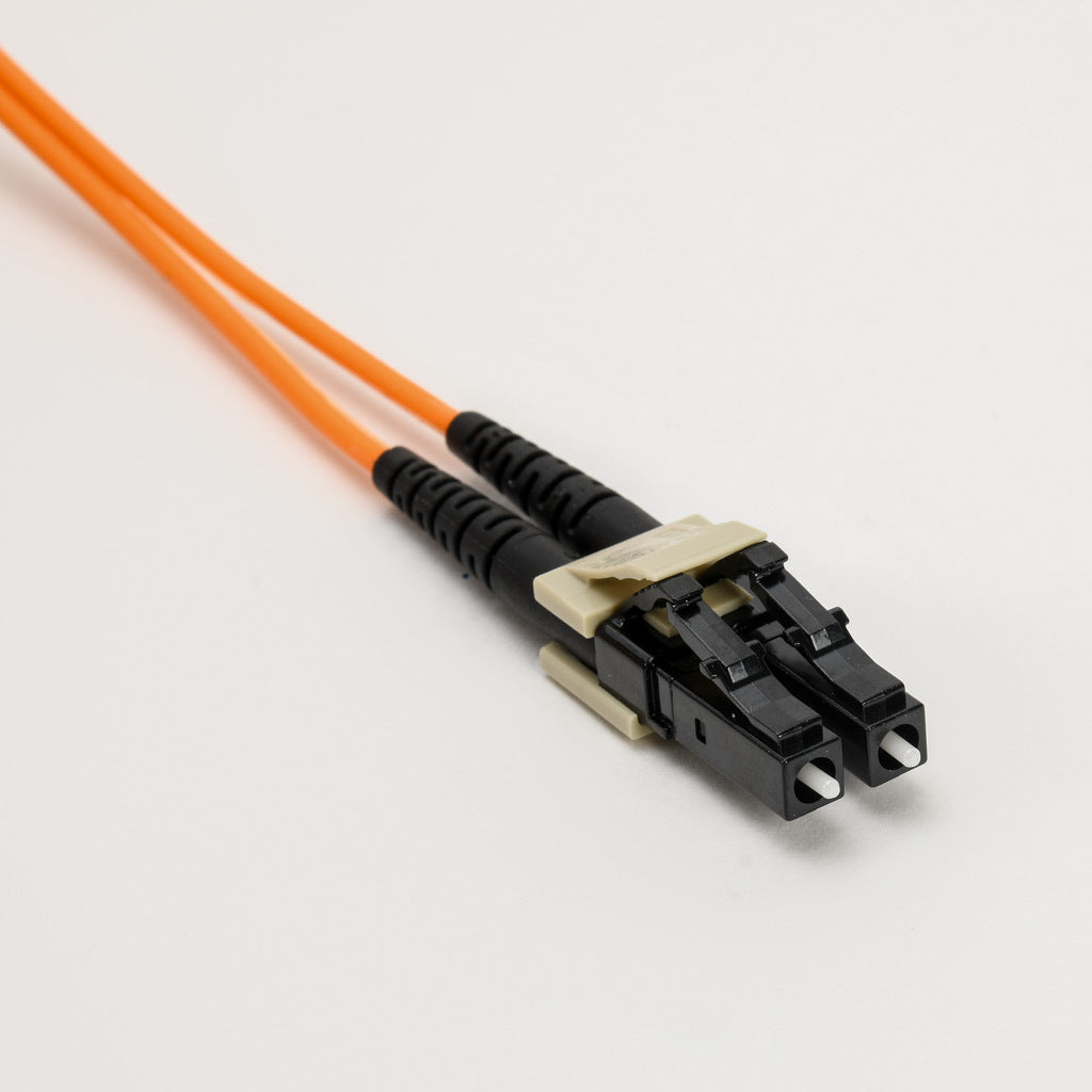 AchieVe OM2 multi-mode fiber optic Ethernet patch cable, SC duplex to LC duplex, 9.8ft/3m cable length, orange. For use with 1/10 Gbps networks.-FOM-OM2-SCLC-003