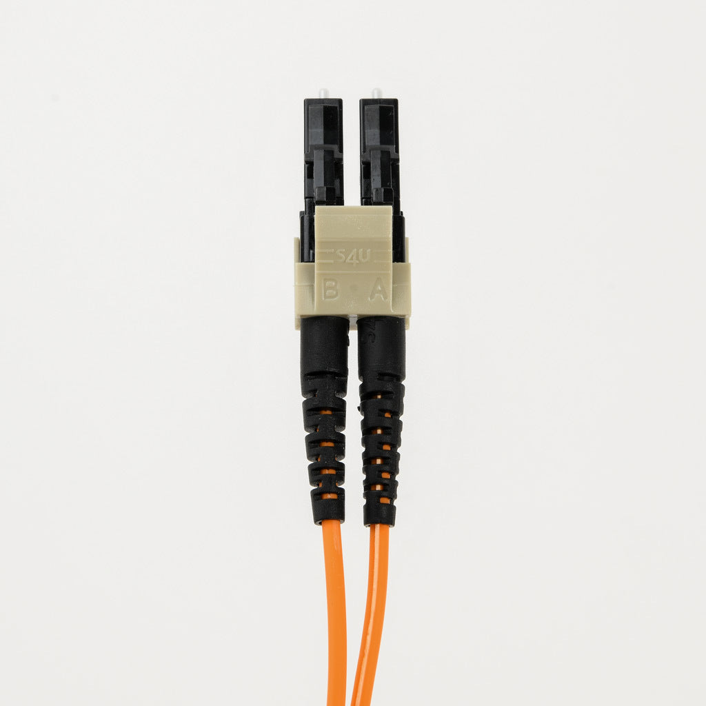 AchieVe OM2 multi-mode fiber optic Ethernet patch cable, SC duplex to LC duplex, 16.4ft/5m cable length, orange. For use with 1/10 Gbps networks.-FOM-OM2-SCLC-005