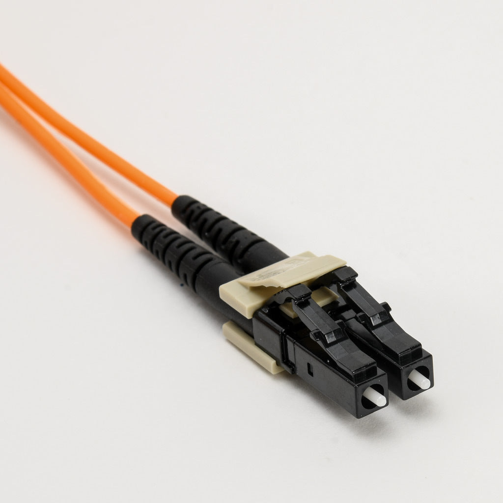 AchieVe OM2 multi-mode fiber optic Ethernet patch cable, SC duplex to LC duplex, 32.8ft/10m cable length, orange. For use with 1/10 Gbps networks.-FOM-OM2-SCLC-010