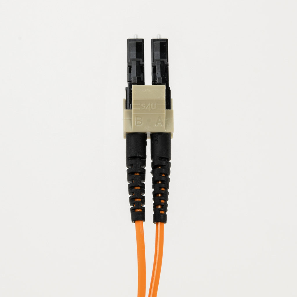 AchieVe OM2 multi-mode fiber optic Ethernet patch cable, SC duplex to LC duplex, 32.8ft/10m cable length, orange. For use with 1/10 Gbps networks.-FOM-OM2-SCLC-010
