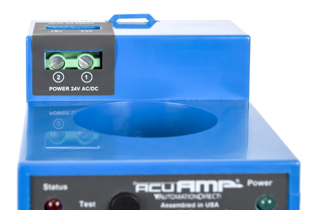 AcuAMP ground fault sensor, large aperture fixed core, 5, 10, or 30 mA selectable trip point, relay, SPDT normally de-energized, automatic reset output, 24 VAC/VDC operating voltage.-GFSL30-D1C-24-F