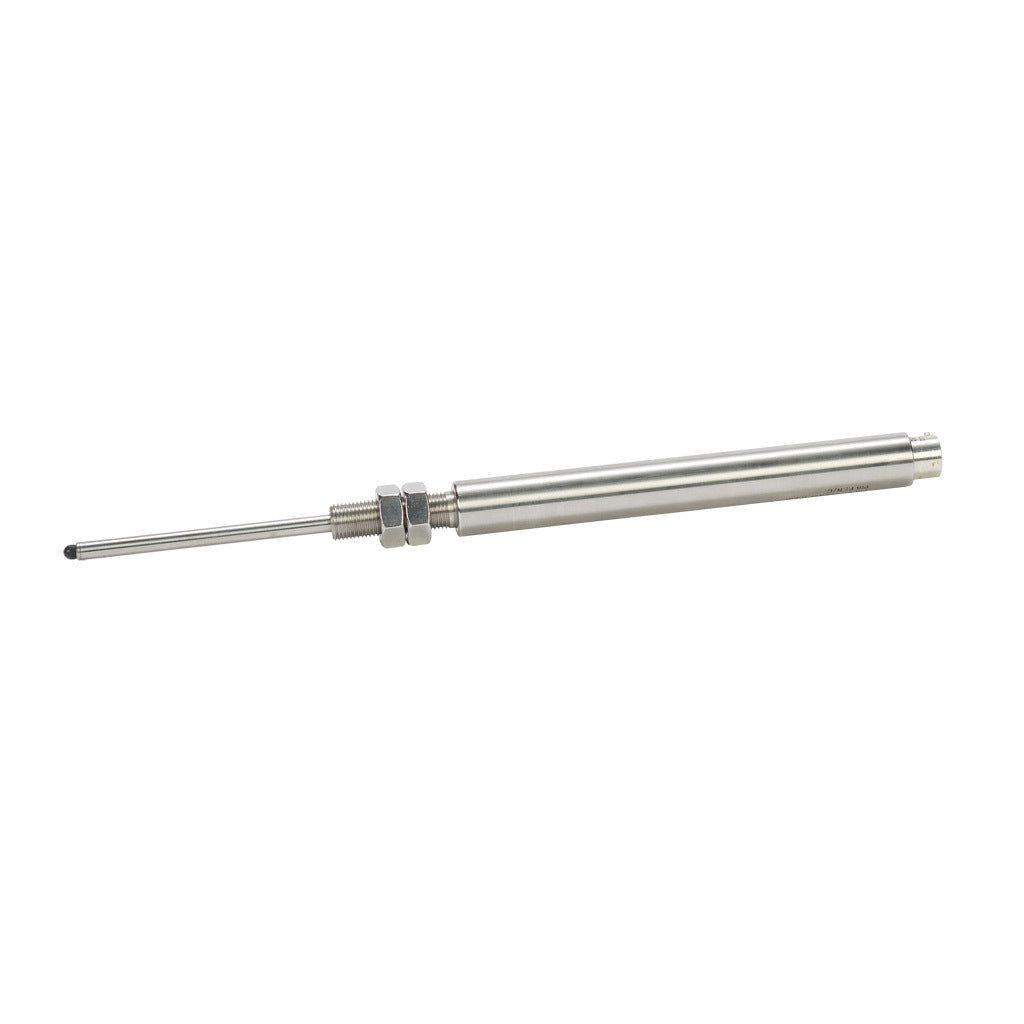 Alliance Sensors inductive linear position sensor, spring loaded slide, 75mm stroke, 0-10 VDC output, 19mm diameter x 166.5mm body, 1/2-20 UNF mount, 6-pin PT0.-GHSE19-075A-02-10S