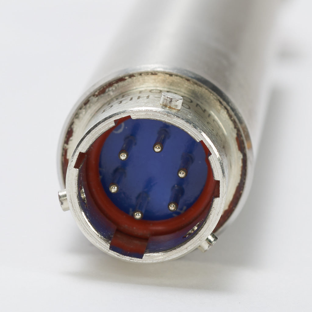 Alliance Sensors inductive linear position sensor, spring loaded slide, 25mm stroke, 4-20 mA output, 19mm diameter x 101.6mm body, 1/2-20 UNF mount, 6-pin PT0.-GHSI19-025A-02-20S
