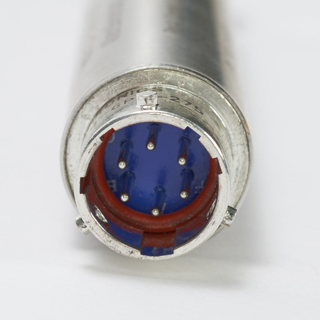 Alliance Sensors inductive linear position sensor, spring loaded slide, 50mm stroke, 4-20 mA output, 19mm diameter x 129.0mm body, 1/2-20 UNF mount, 6-pin PT0.-GHSI19-050A-02-20S