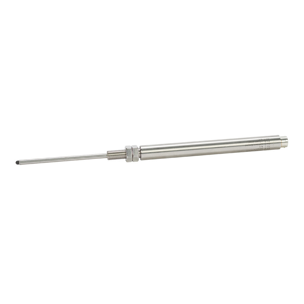 Alliance Sensors inductive linear position sensor, spring loaded slide, 100mm stroke, 4-20 mA output, 19mm diameter x 194.1mm body, 1/2-20 UNF mount, 6-pin PT0.-GHSI19-100A-02-20S