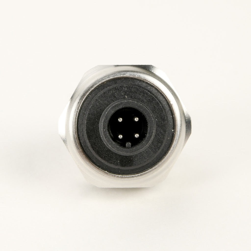 AchieVe pressure transmitter, 0 to 2000 psig range, +/- 1% accuracy, stainless steel sensing element, 4-20 mA analog output, 1/4in male NPT process connection, 9-32 VDC operating voltage, 4-pin M12 quick-disconnect.-LPPT25-20-2000H