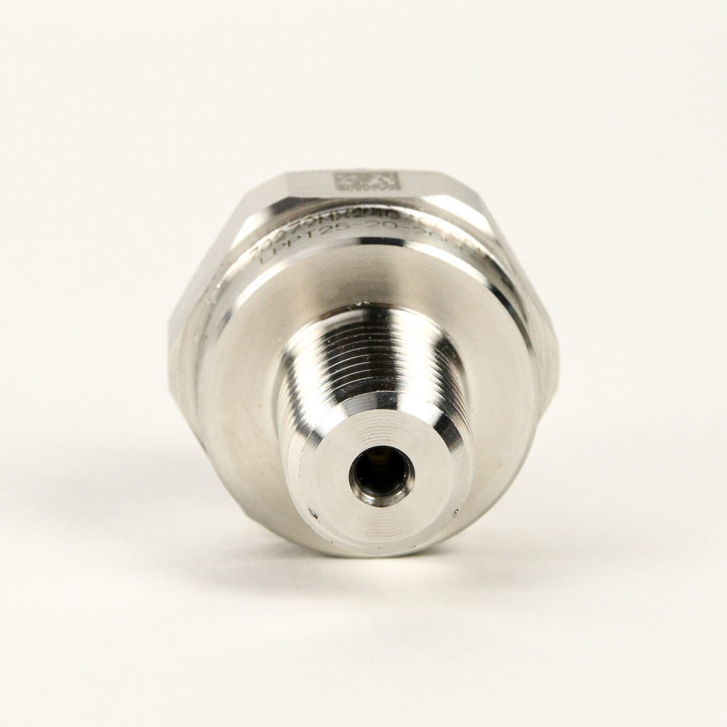 AchieVe pressure transmitter, 0 to 2000 psig range, +/- 1% accuracy, stainless steel sensing element, 4-20 mA analog output, 1/4in male NPT process connection, 9-32 VDC operating voltage, 4-pin M12 quick-disconnect.-LPPT25-20-2000H