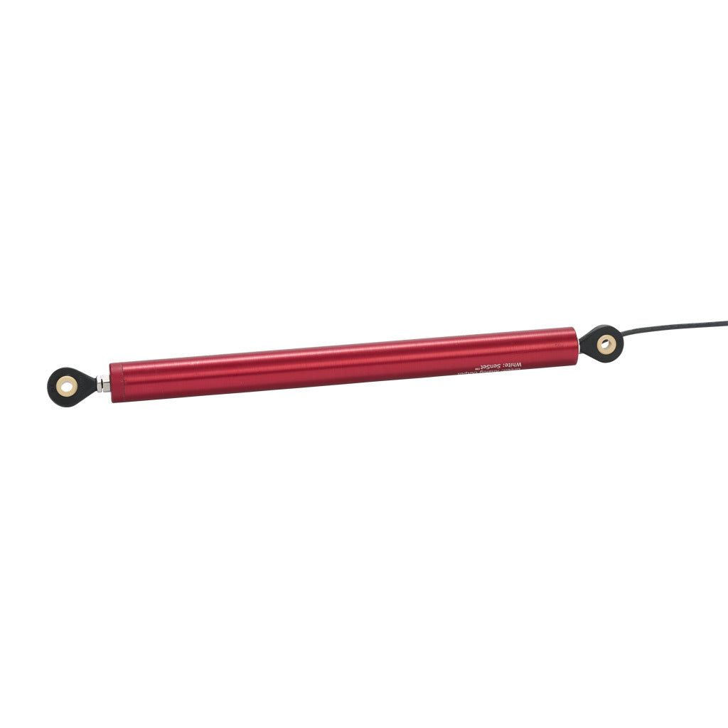 Alliance Sensors inductive linear position sensor, pivoting slide, 150mm stroke, 0-10 VDC output, 19mm diameter x 222.0mm body, rod eyes mount, pigtail, 3.2ft/1m cable length.-LRE19-150R-00-10A