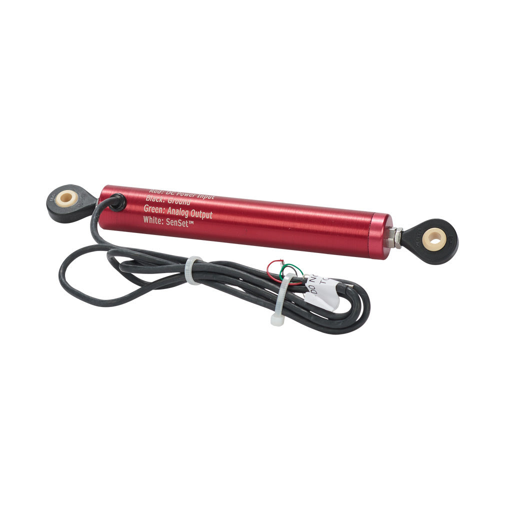 Alliance Sensors inductive linear position sensor, pivoting slide, 50mm stroke, 4-20 mA output, 19mm diameter x 120.4mm body, rod eyes mount, pigtail, 3.2ft/1m cable length.-LRI19-050R-00-20A