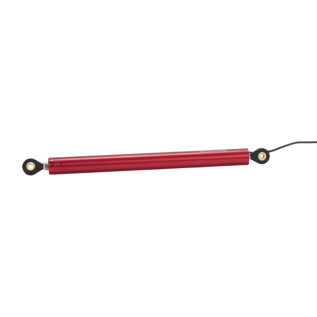 Alliance Sensors inductive linear position sensor, pivoting slide, 150mm stroke, 4-20 mA output, 19mm diameter x 222.0mm body, rod eyes mount, pigtail, 3.2ft/1m cable length.-LRI19-150R-00-20A