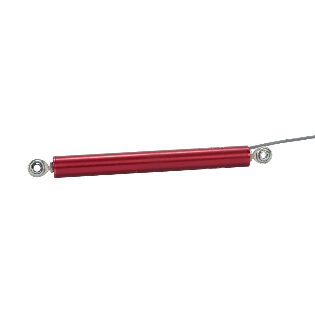 Alliance Sensors inductive linear position sensor, pivoting slide, 150mm stroke, 4-20 mA output, 27mm diameter x 228.6mm body, rod eyes mount, pigtail, 3.2ft/1m cable length.-LRI27-150R-00-20A