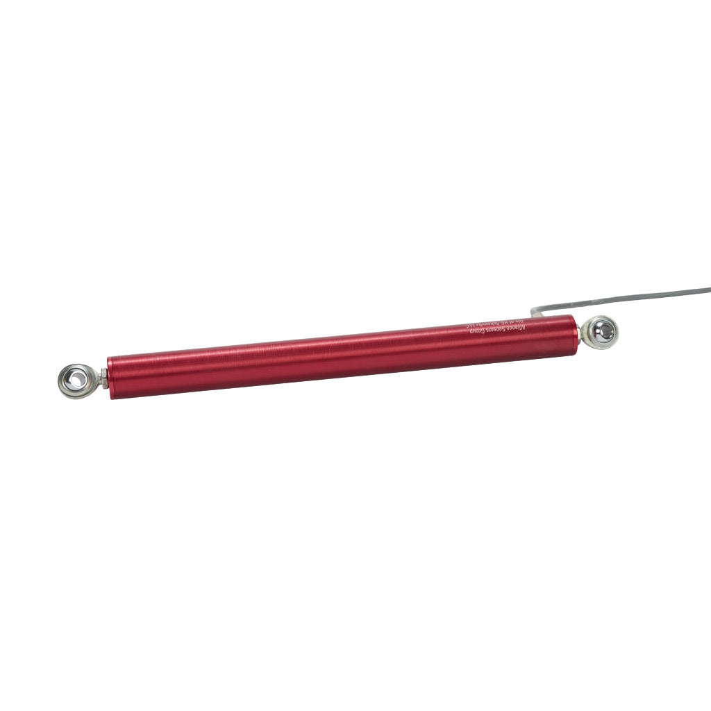 Alliance Sensors inductive linear position sensor, pivoting slide, 200mm stroke, 0-10 VDC output, 27mm diameter x 292.1mm body, rod eyes mount, pigtail, 3.2ft/1m cable length.-LRLE27-200R-00-10A
