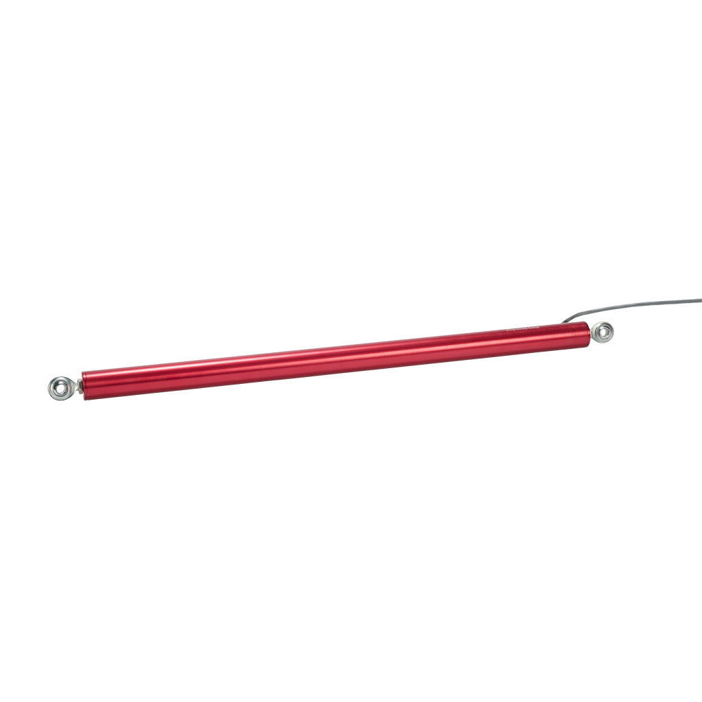 Alliance Sensors inductive linear position sensor, pivoting slide, 400mm stroke, 0-10 VDC output, 27mm diameter x 495.3mm body, rod eyes mount, pigtail, 3.2ft/1m cable length.-LRLE27-400R-00-10A
