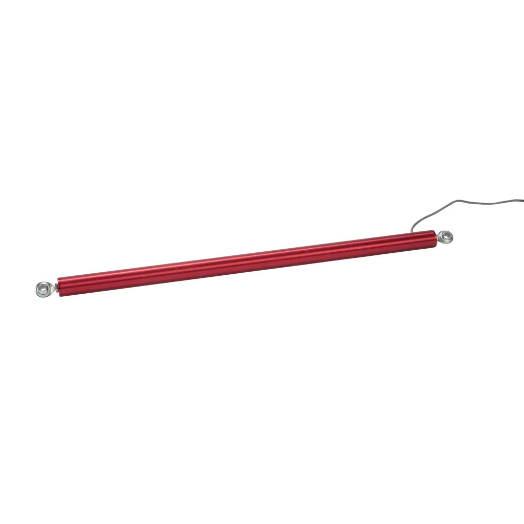 Alliance Sensors inductive linear position sensor, pivoting slide, 450mm stroke, 0-10 VDC output, 27mm diameter x 546.1mm body, rod eyes mount, pigtail, 3.2ft/1m cable length.-LRLE27-450R-00-10A